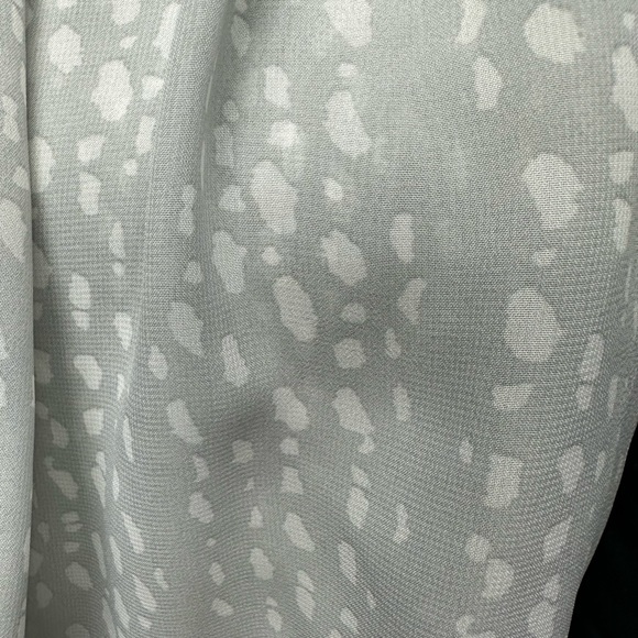 Charming Charlie Gray White Dots Chiffon Career Dress Size S Overlay Career Work - Picture 8 of 8